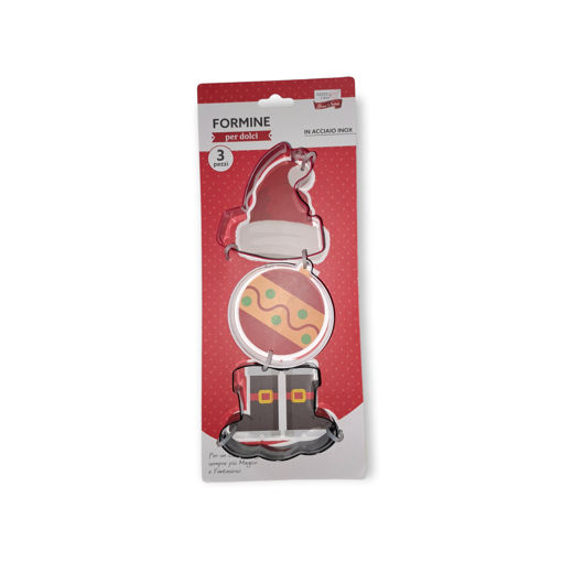 Picture of XMAS CUTTERS FOR CAKES 3PCS  SANTA